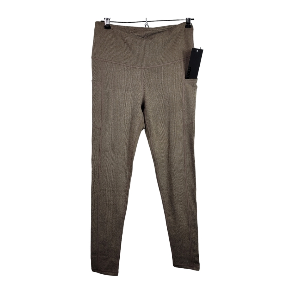 NWT Mono B micro ribbed high waisted brown leggings medium